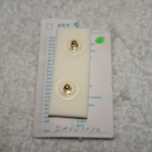 Karla Jordan Sand Onyx Pierced Button Earrings - Picture 3 of 4